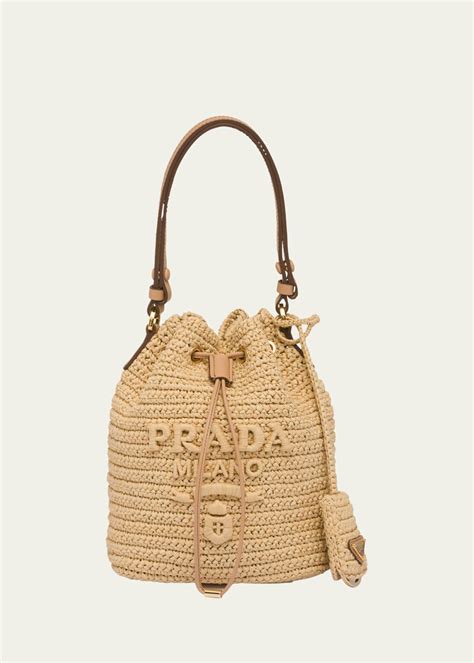 prada bucket bag raphia|prada nylon bucket bags.